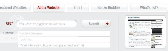 Add a new website in BonzoBox