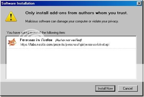 Installing Personas