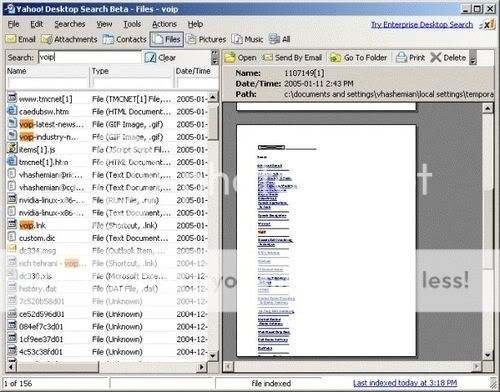 Yahoo! Desktop Search