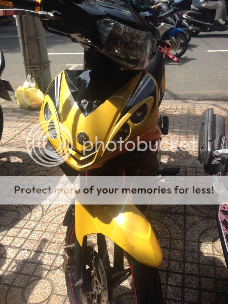 Cần bán nhanh exciter 2 càng đời 2010 màu vàng đen - 4