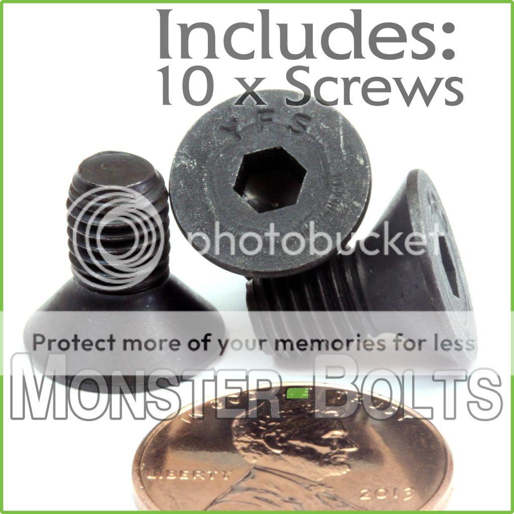 Qty 10 1//4-28 x 3//4/" Flat Head Socket Caps Screws SAE Alloy Steel Blk Oxide