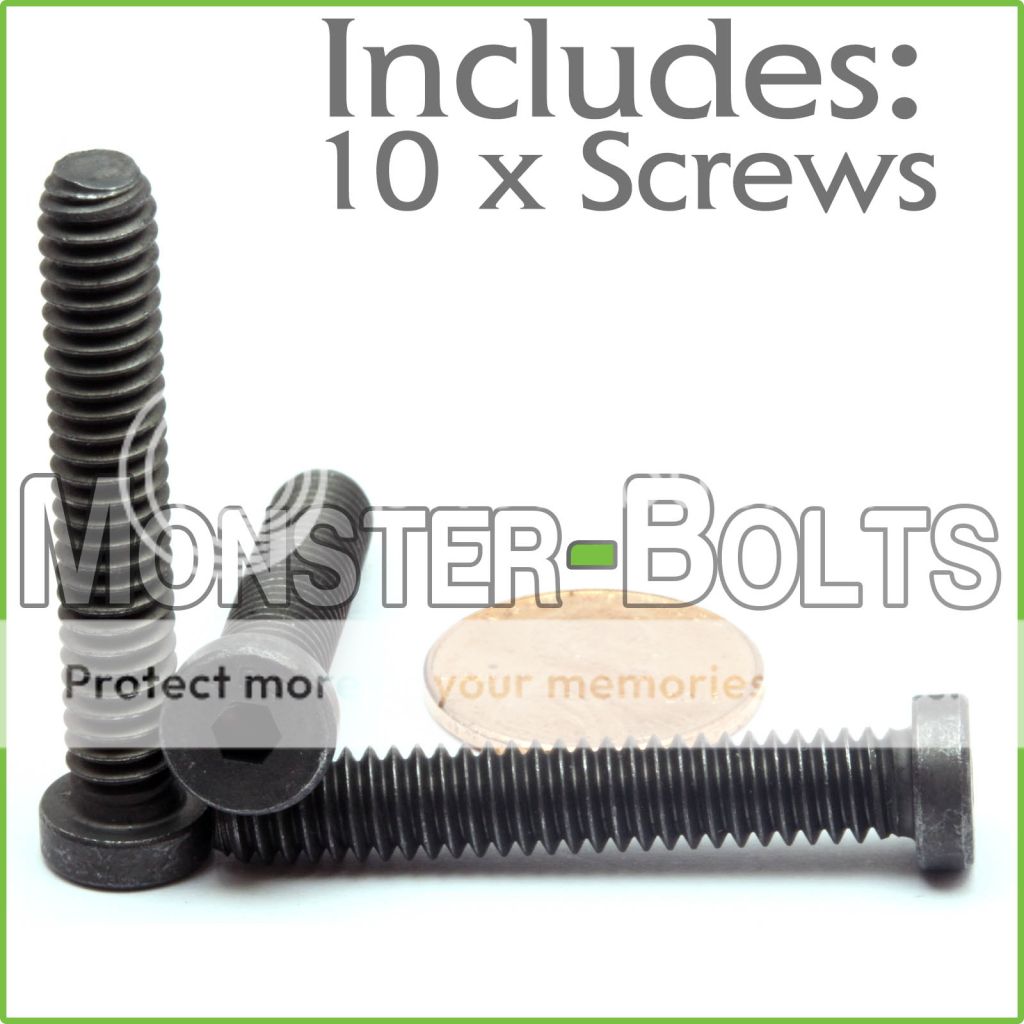 Low Head Socket Caps Screws SAE Alloy Steel Blk Oxide Qty 10 1//4-20 x 1-1//2/"