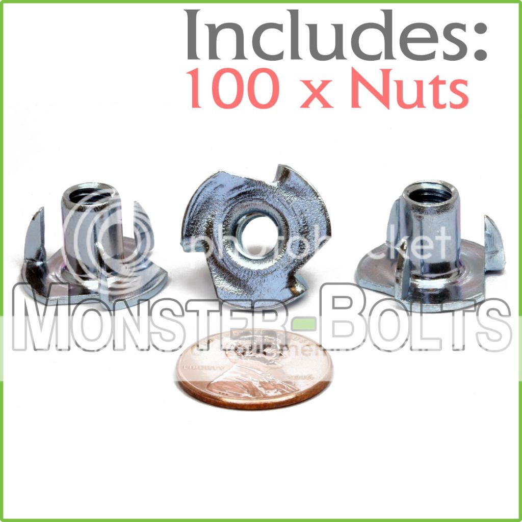  MonsterBolts Fasteners T-Nuts OAL