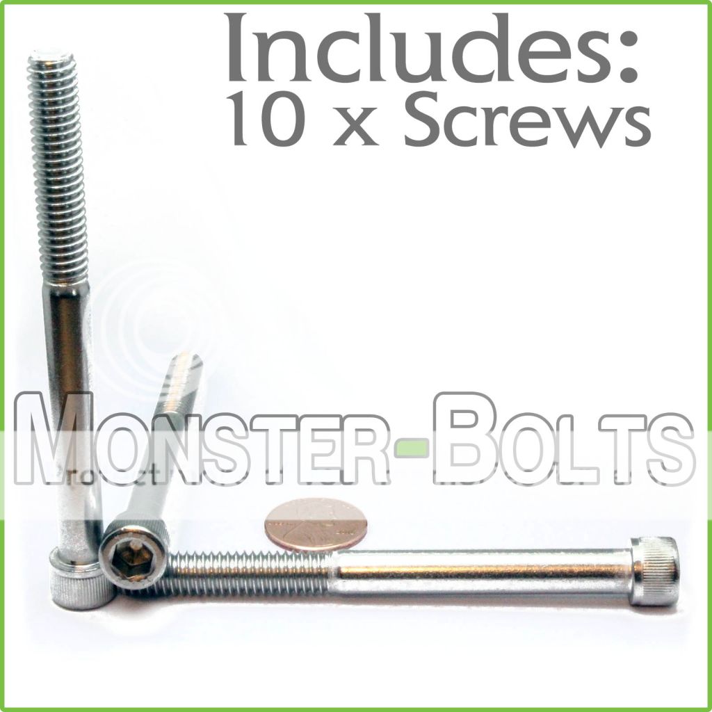 5//16-18 X 3-1//2/" Socket Head Cap Screws Allen Drive Stainless Steel Bolt Qty 10