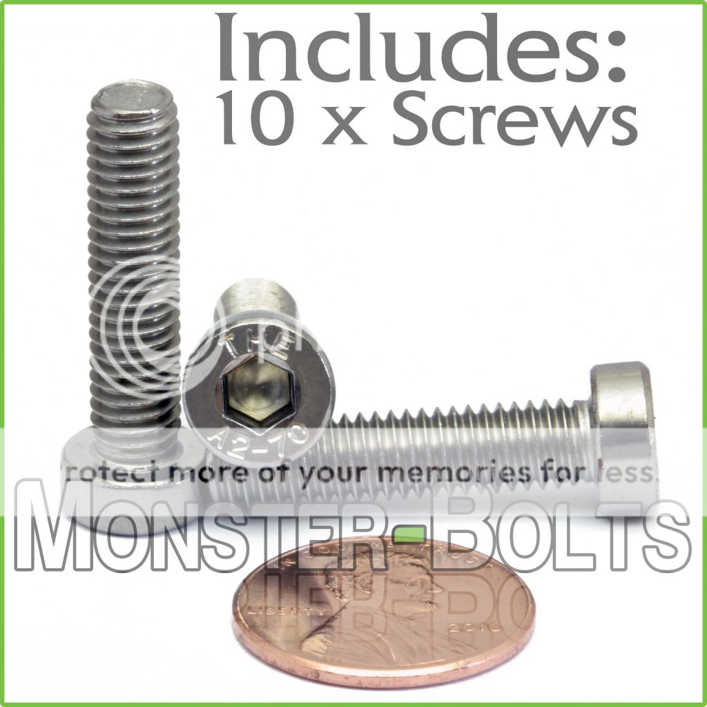 Stainless Steel Button Head Socket Cap Screw 6m x 1.0 x 40m Qty-25 Metric