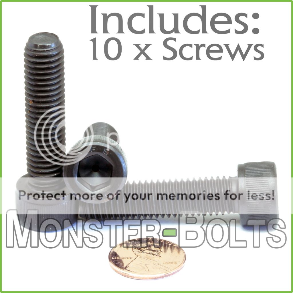 DIN 912 ISO 4762 Cylinder Screws Hex Steel Blank/Black m12 10.9