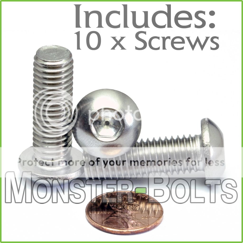PACK OF 10 M10 x 25mm METRIC A2 STAINLESS DIN7380 SOCKET BUTTON HEAD SCREW BOLTS