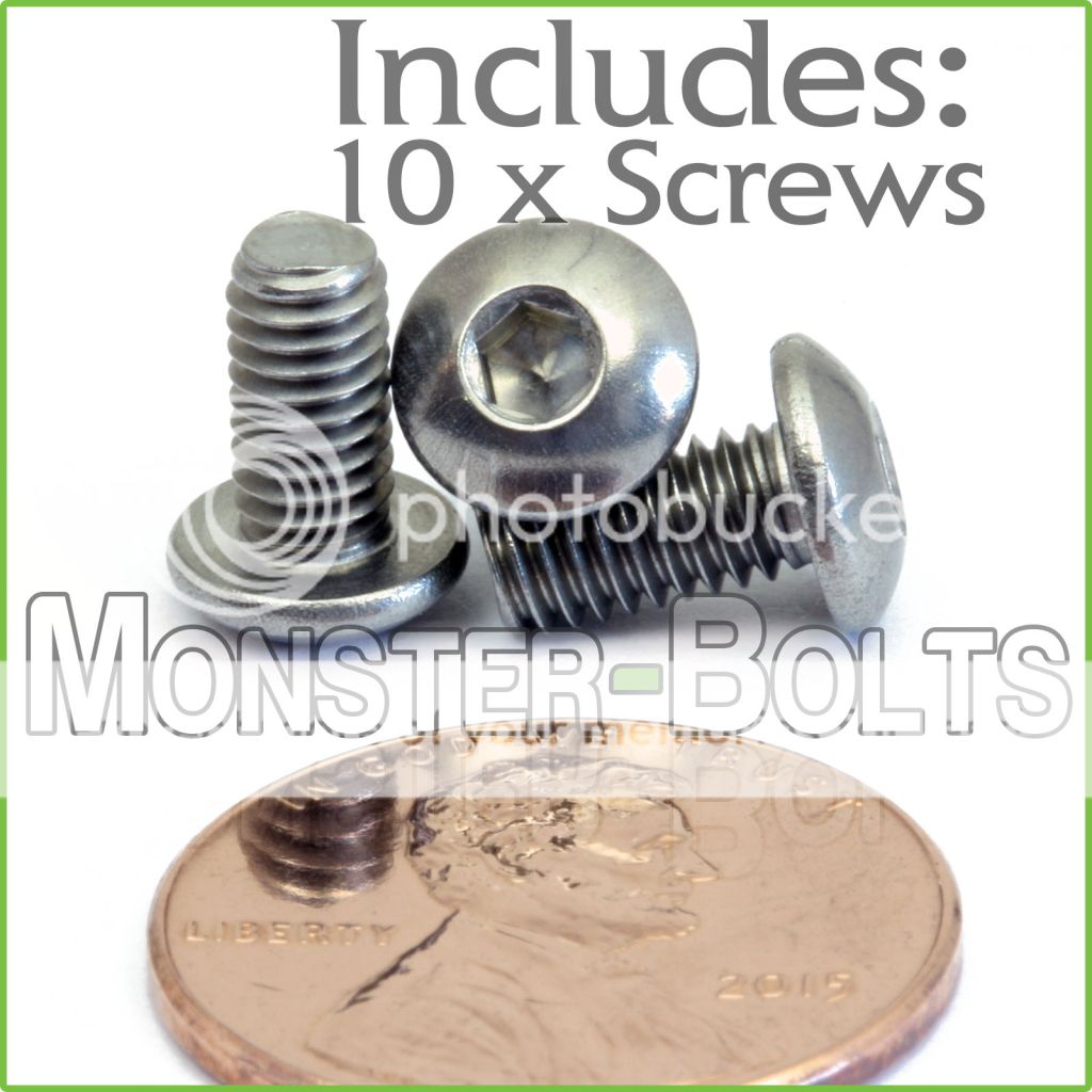 M4 x 8mm Stainless Steel Socket Button Head Screws A2 304 18-8