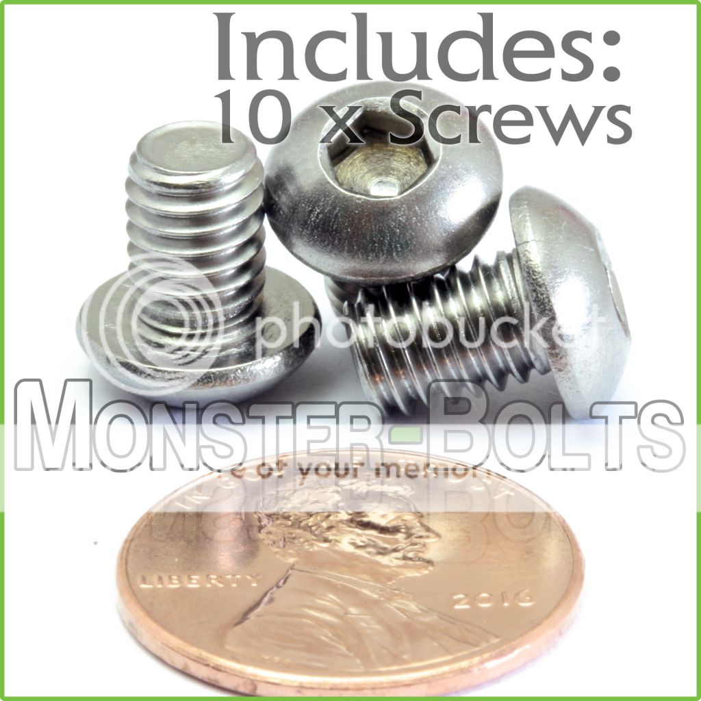 Fasteners & Hardware M6 x 8mm BUTTON HEAD ALLEN KEY BOLTS SOCKET SCREWS