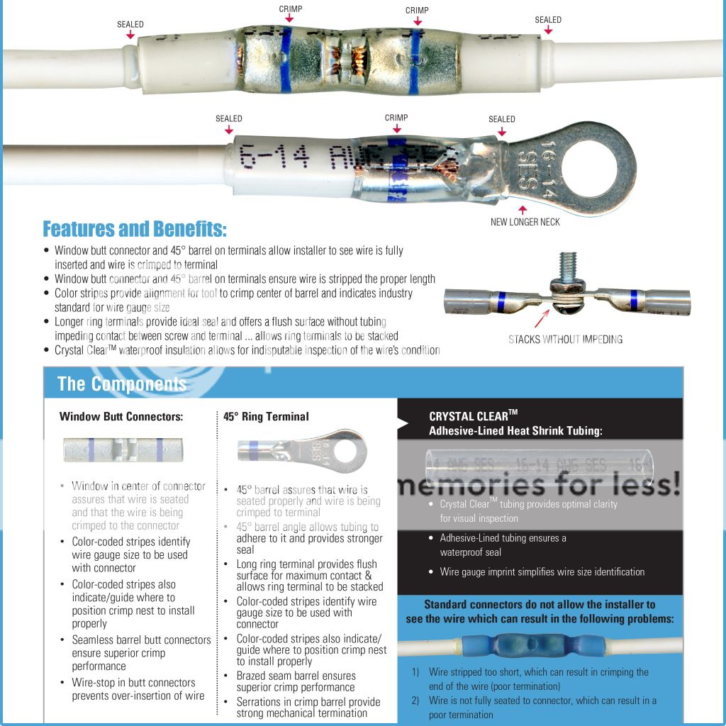  OptiSeal benefits Crystal Clear Sealed Butt Connector
